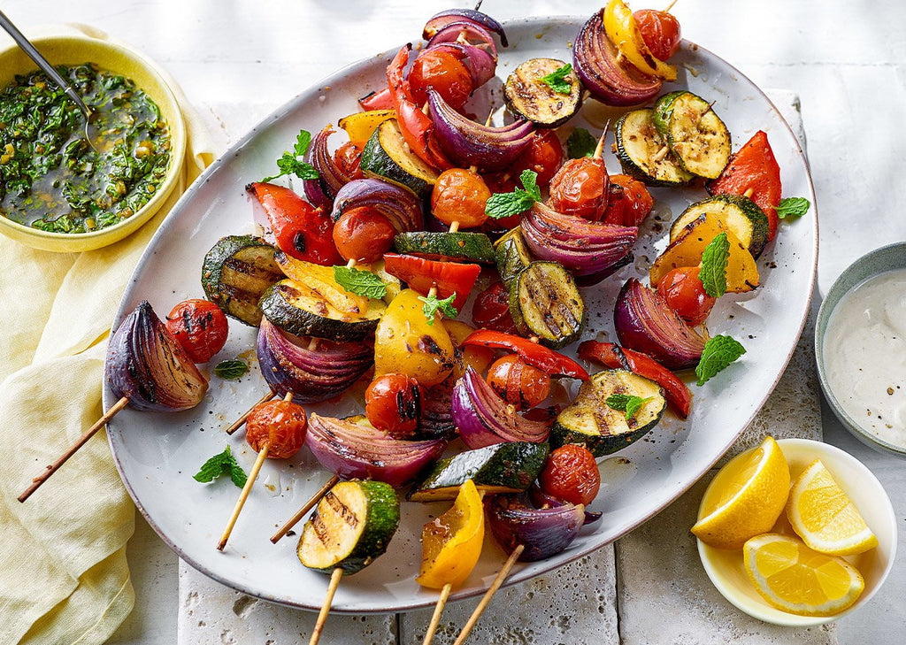 Imli Glazed Veggie Skewers