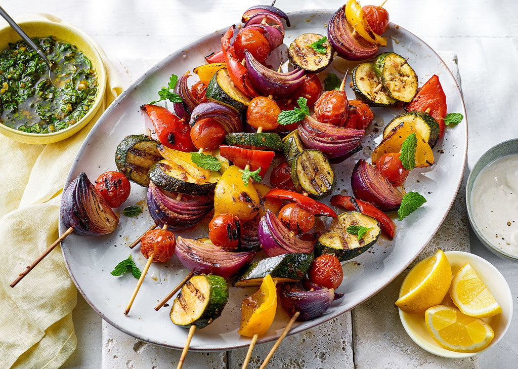 Imli Glazed Veggie Skewers
