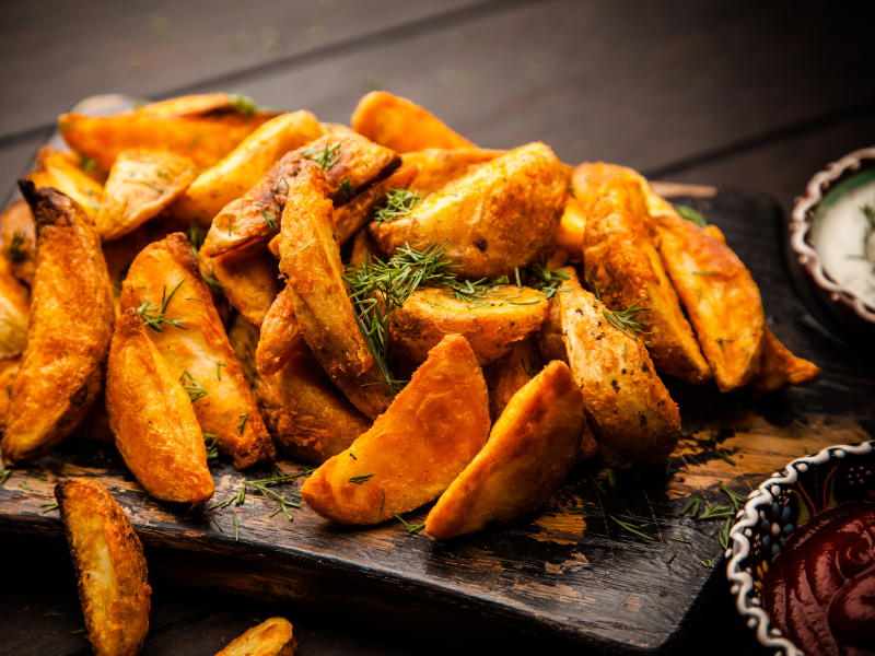 Spicy Baked Potato Wedges