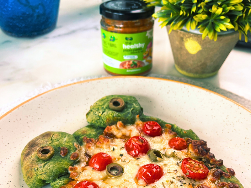 Spinach Frog Pizza