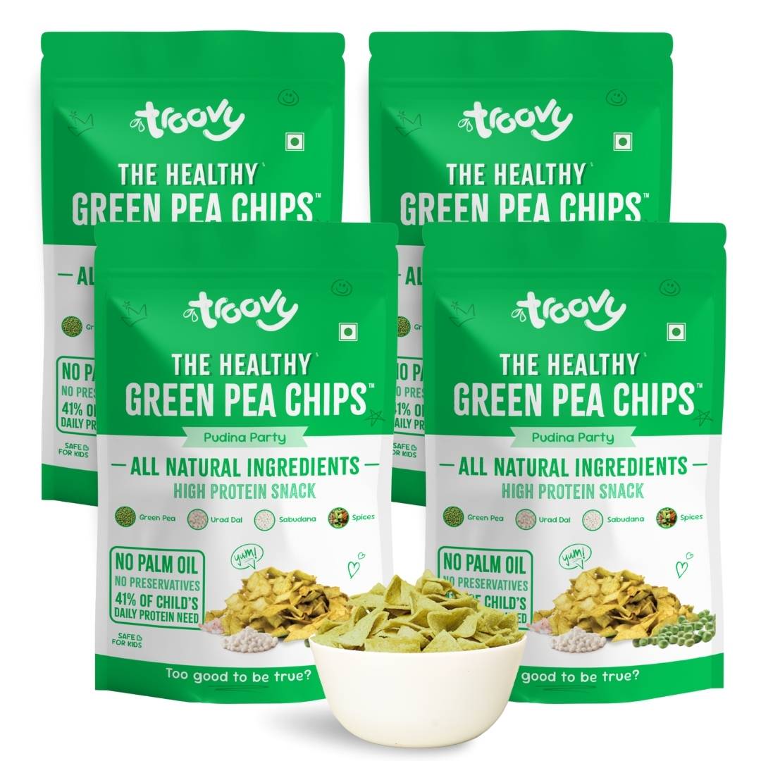 The Healthy High- Protein Green Pea Chips (Pudina Party) (60gm)