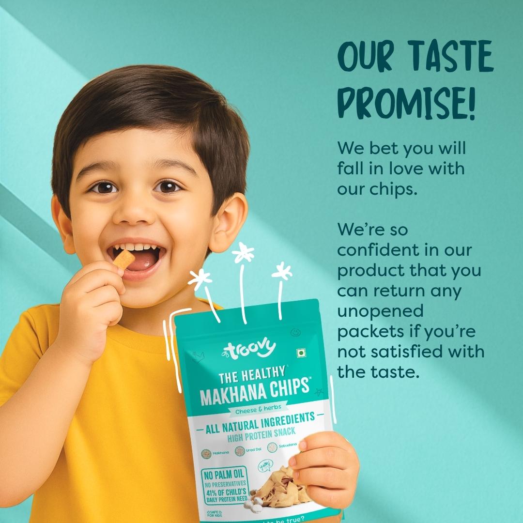 The Healthy High-Protein Makhana Chips (Cheese & Herbs) (60gm)