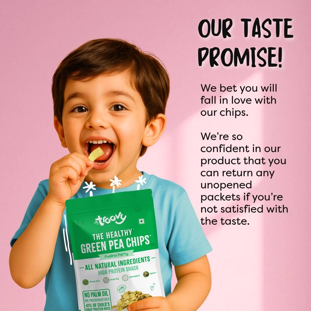 The Healthy High- Protein Green Pea Chips (Pudina Party) (60gm)