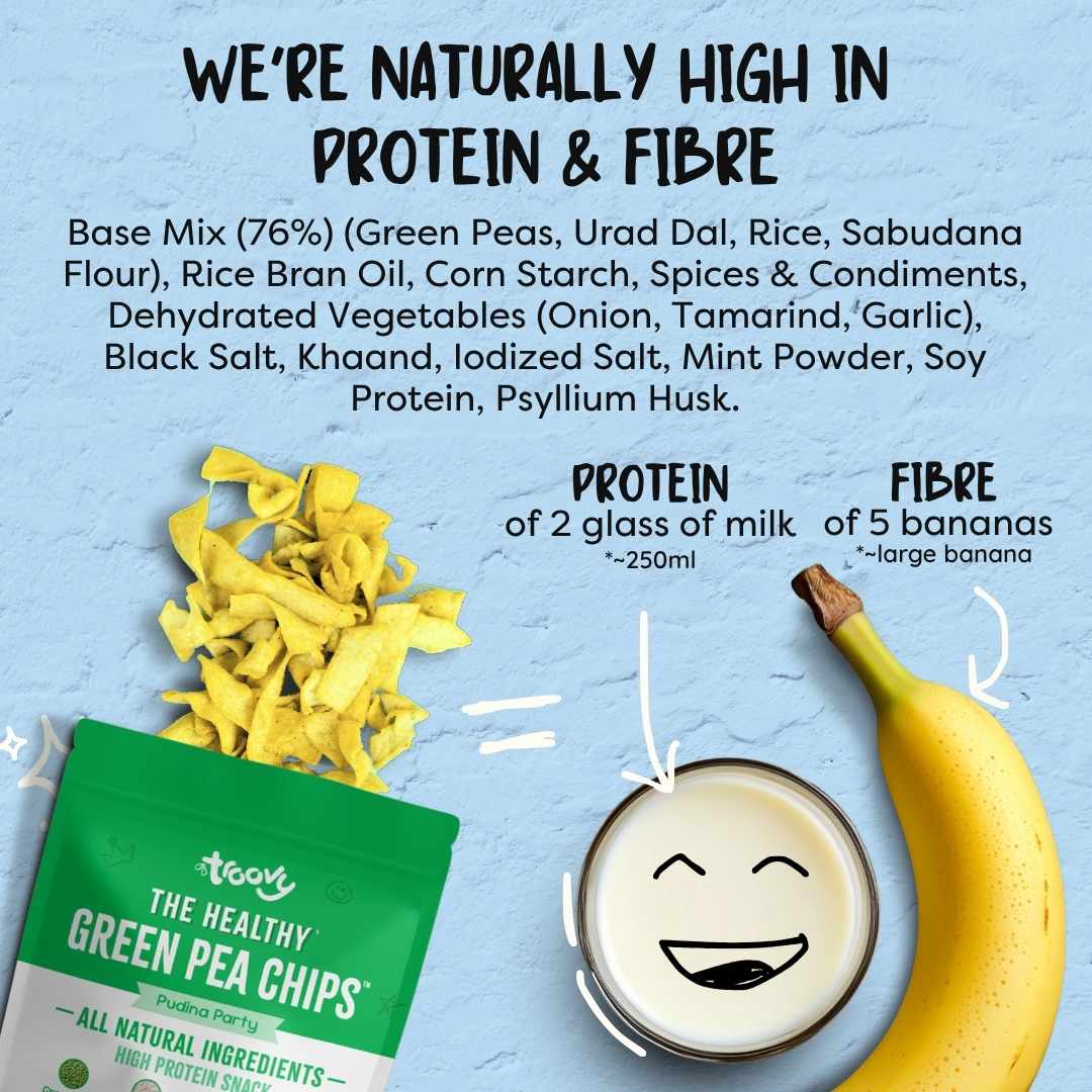 The Healthy High- Protein Green Pea Chips (Pudina Party) (60gm)