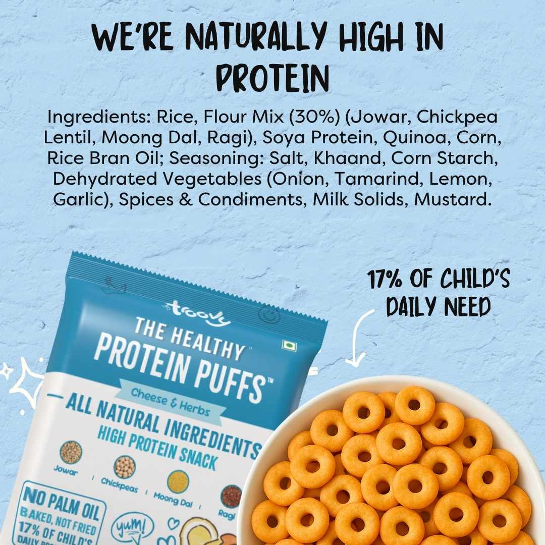 (Free Gift)- The Healthy High Protein Cheese & Herbs Puffs (25gm)