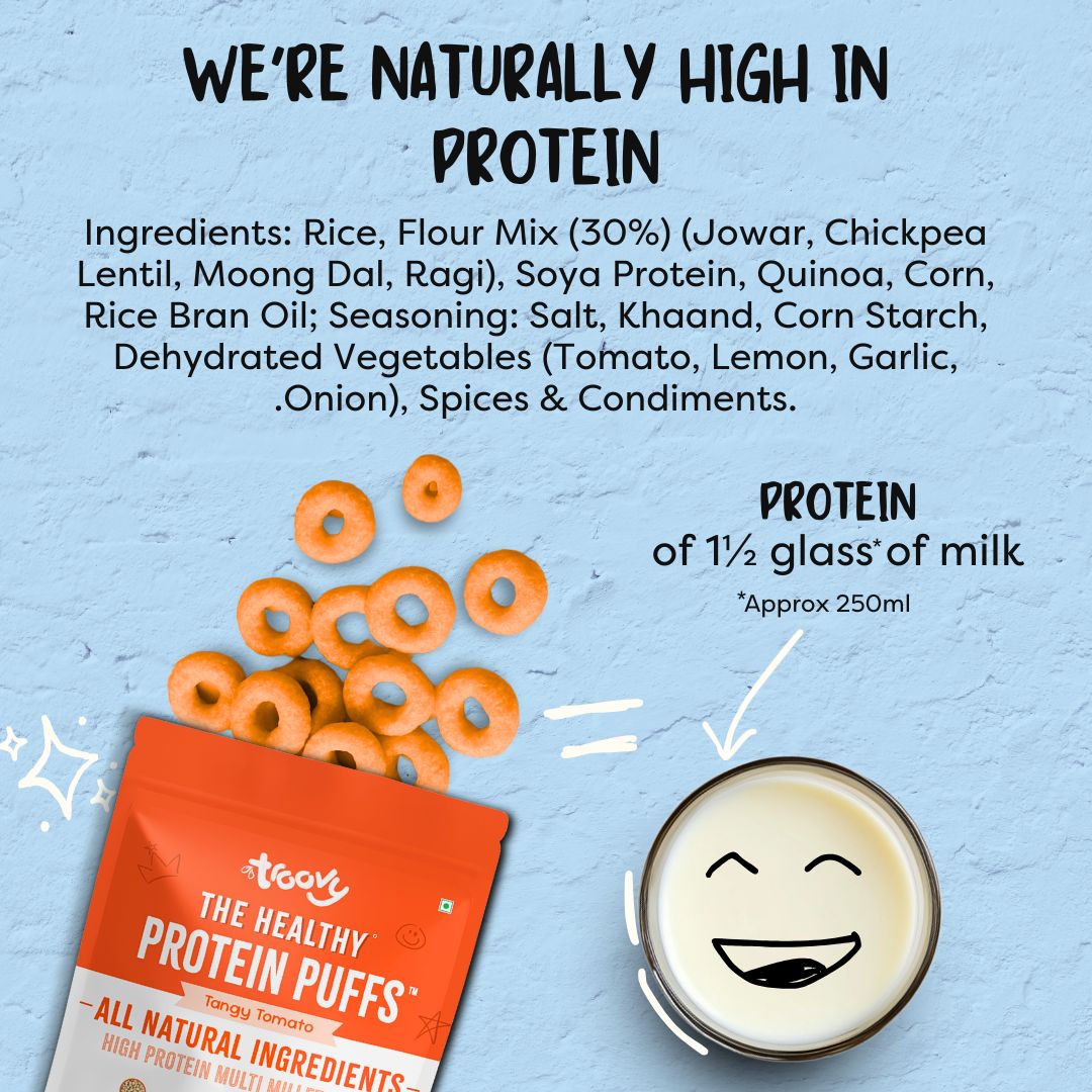 The Healthy High Protein Puffs- Tangy Tomato (40gm) - Pack of 2