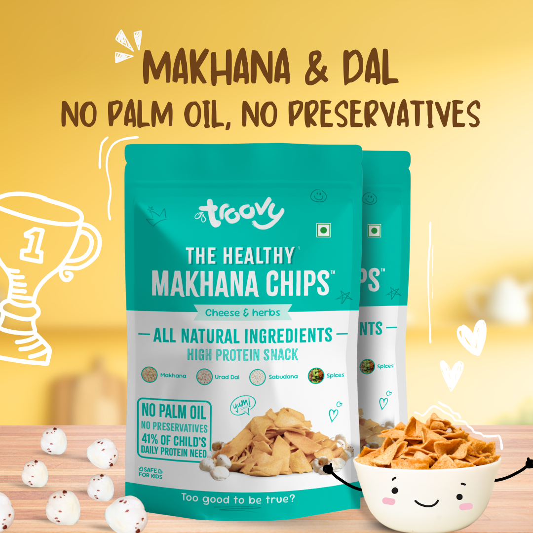 The Healthy High-Protein Makhana Chips (Cheese & Herbs) (60gm)