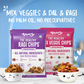 (Free) The Healthy Protein Chips- Rainbow of Real Veggies & Ragi Chips(40gm)