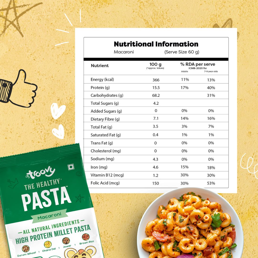 The Healthy Protein Millet Pasta - Macaroni (1 Pack)