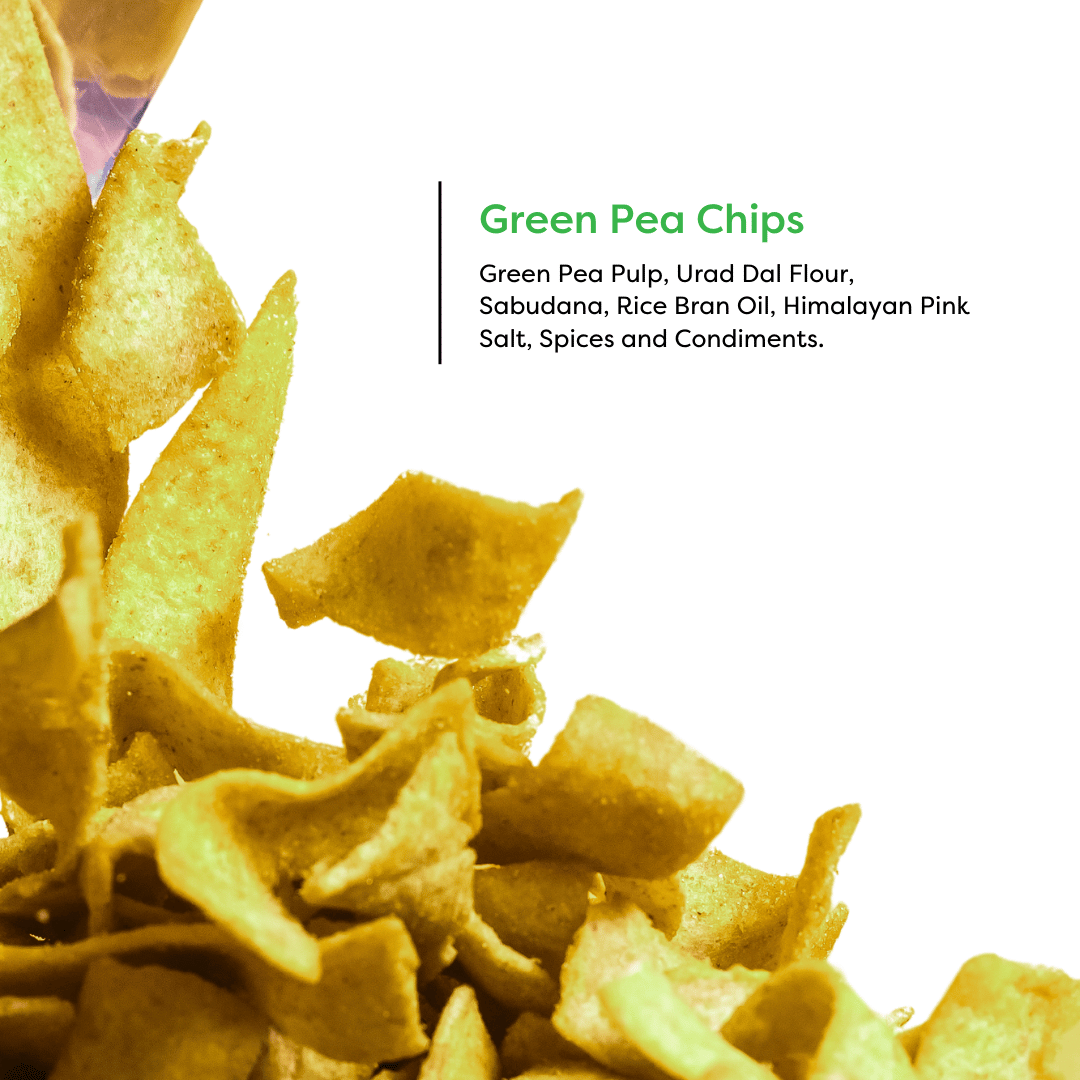 The Healthy High- Protein Green Pea Chips (Pudina Party)