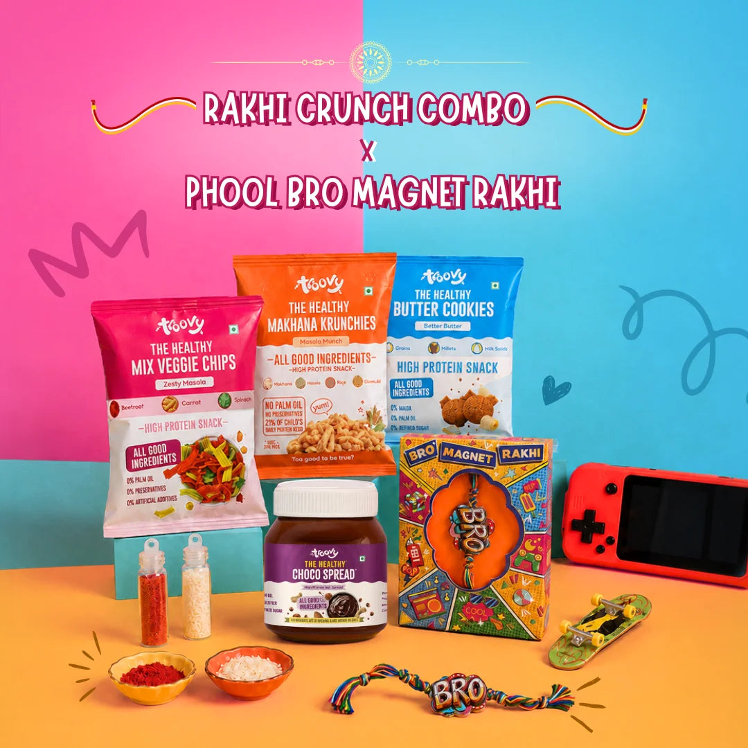 Troovy Rakhi Crunch Combo X Phool Bro Magnet Rakhi