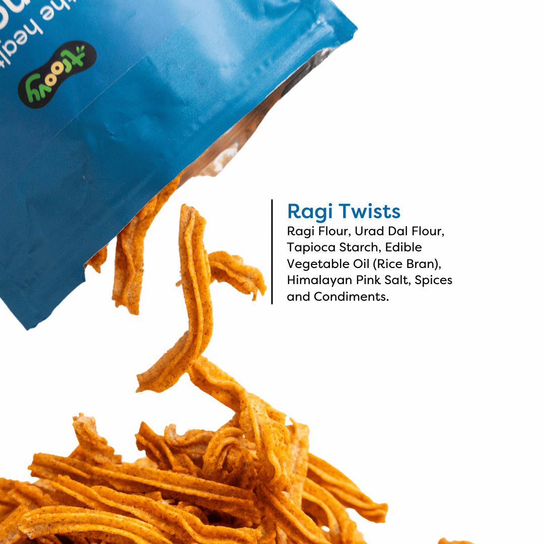 The Healthy High Protein Ragi Twists (Pack of 3 & 6; 70g per pack)