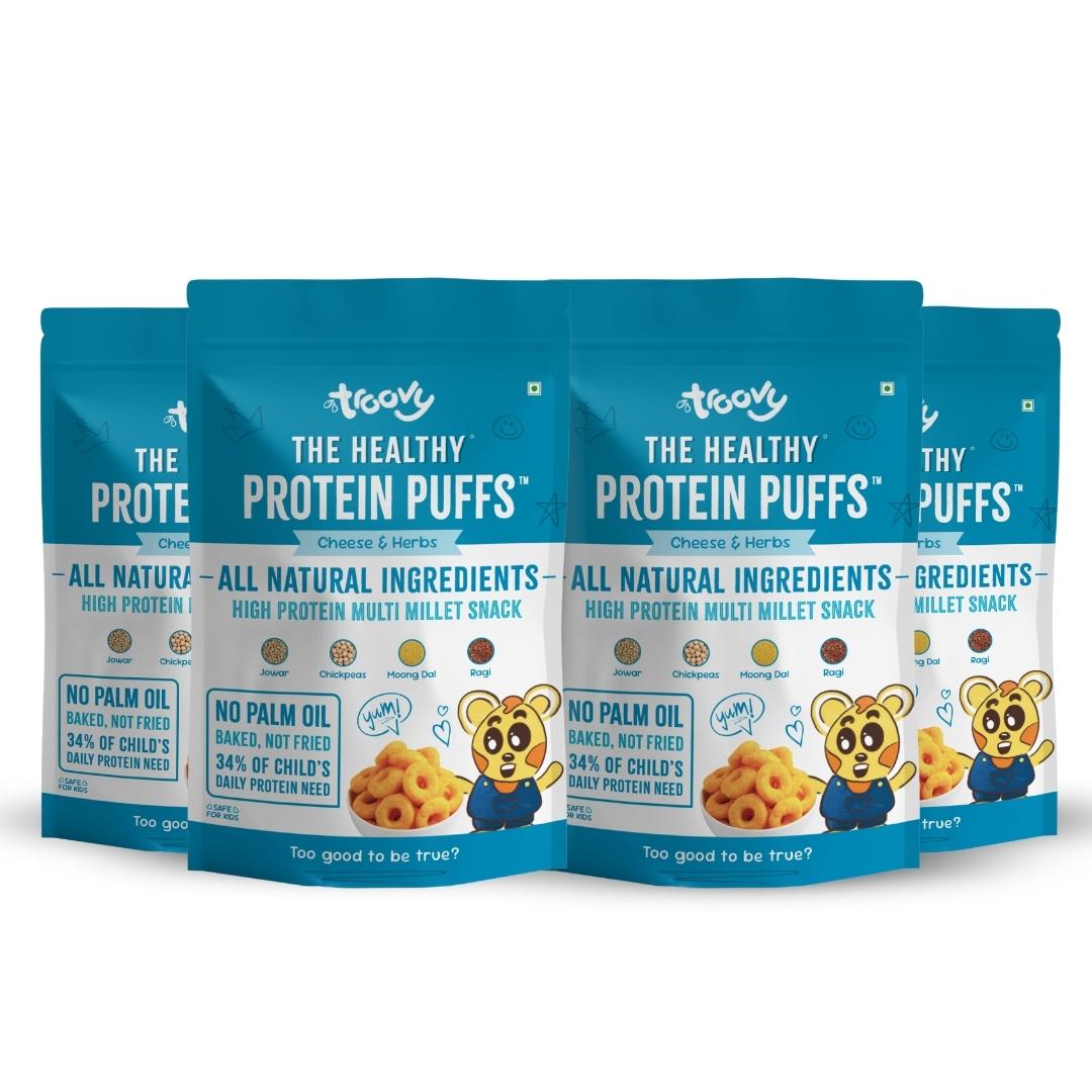 The Healthy High Protein Puffs- Cheese & Herbs (40gm) - Pack of 2