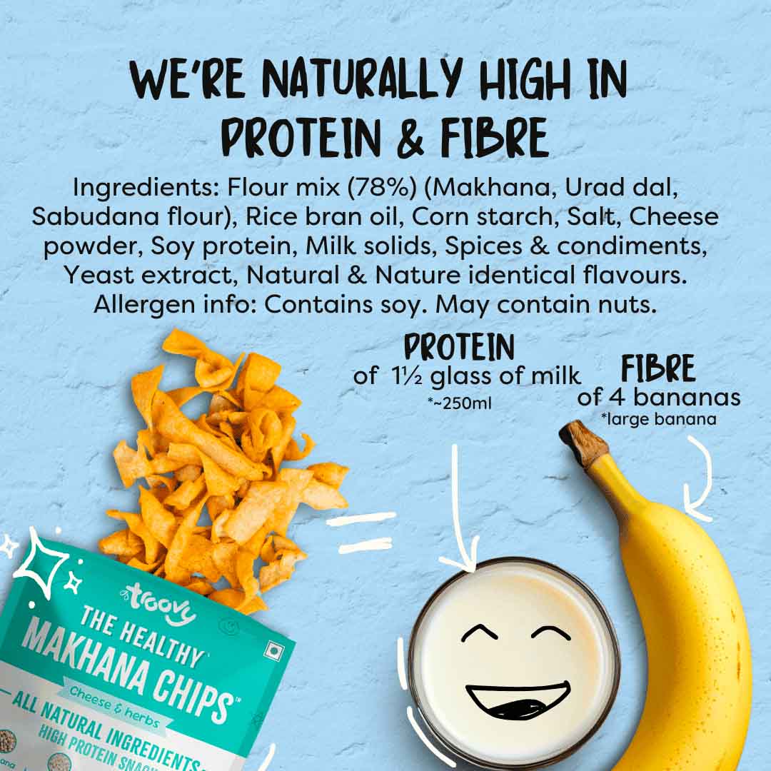 The Healthy High-Protein Makhana Chips (Cheese & Herbs) (60gm)