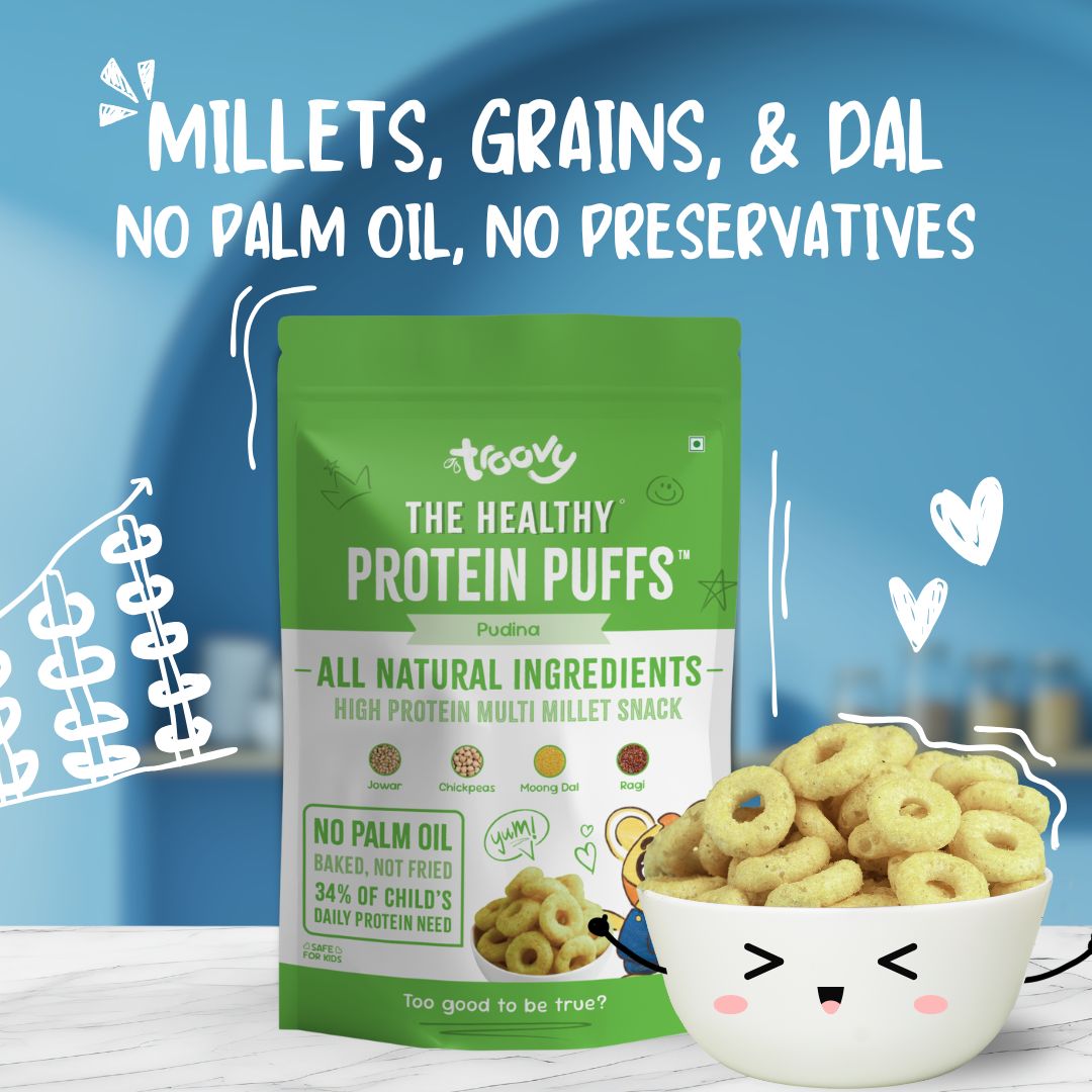 The Healthy High Protein Puffs- Pudina (80gm)