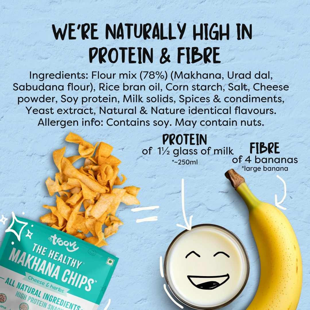 The Healthy High-Protein Makhana Chips (Cheese & Herbs) (60gm)