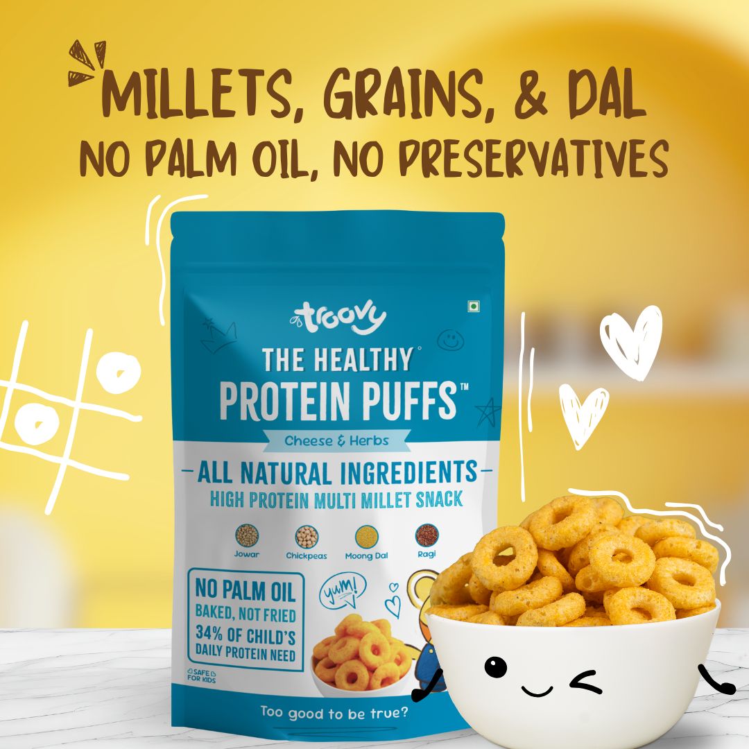 The Healthy High Protein Puffs- Cheese & Herbs (80gm)