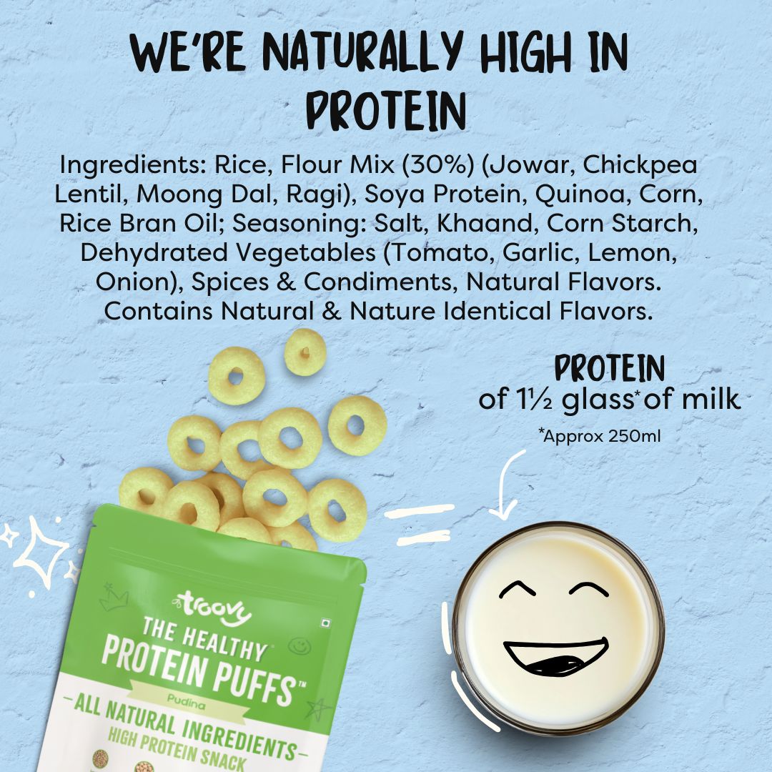 The Healthy High Protein Puffs- Pudina (80gm)