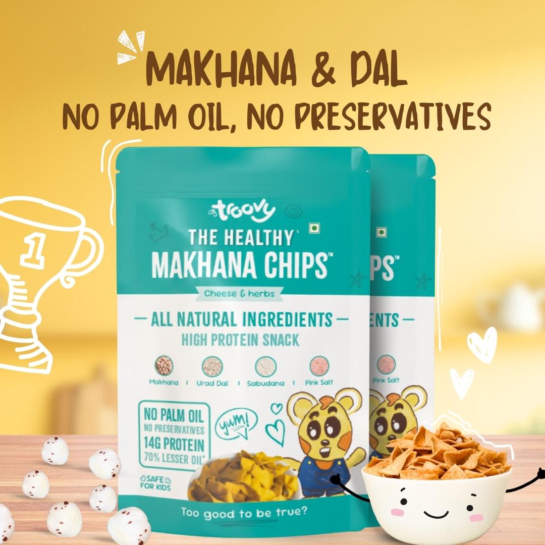 The Healthy High-Protein Makhana Chips (Cheese & Herbs)