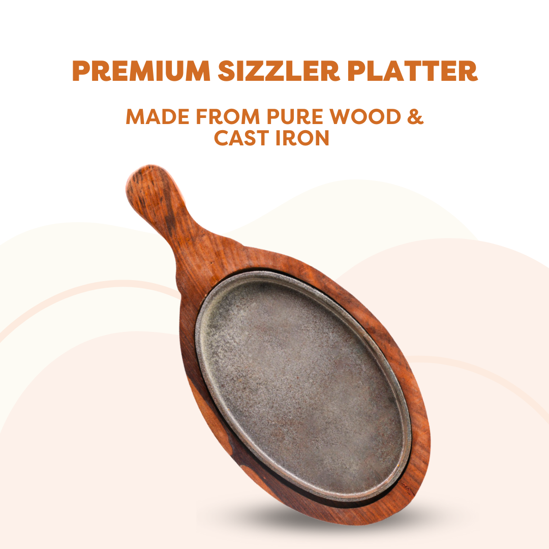 Wooden Sizzler platter