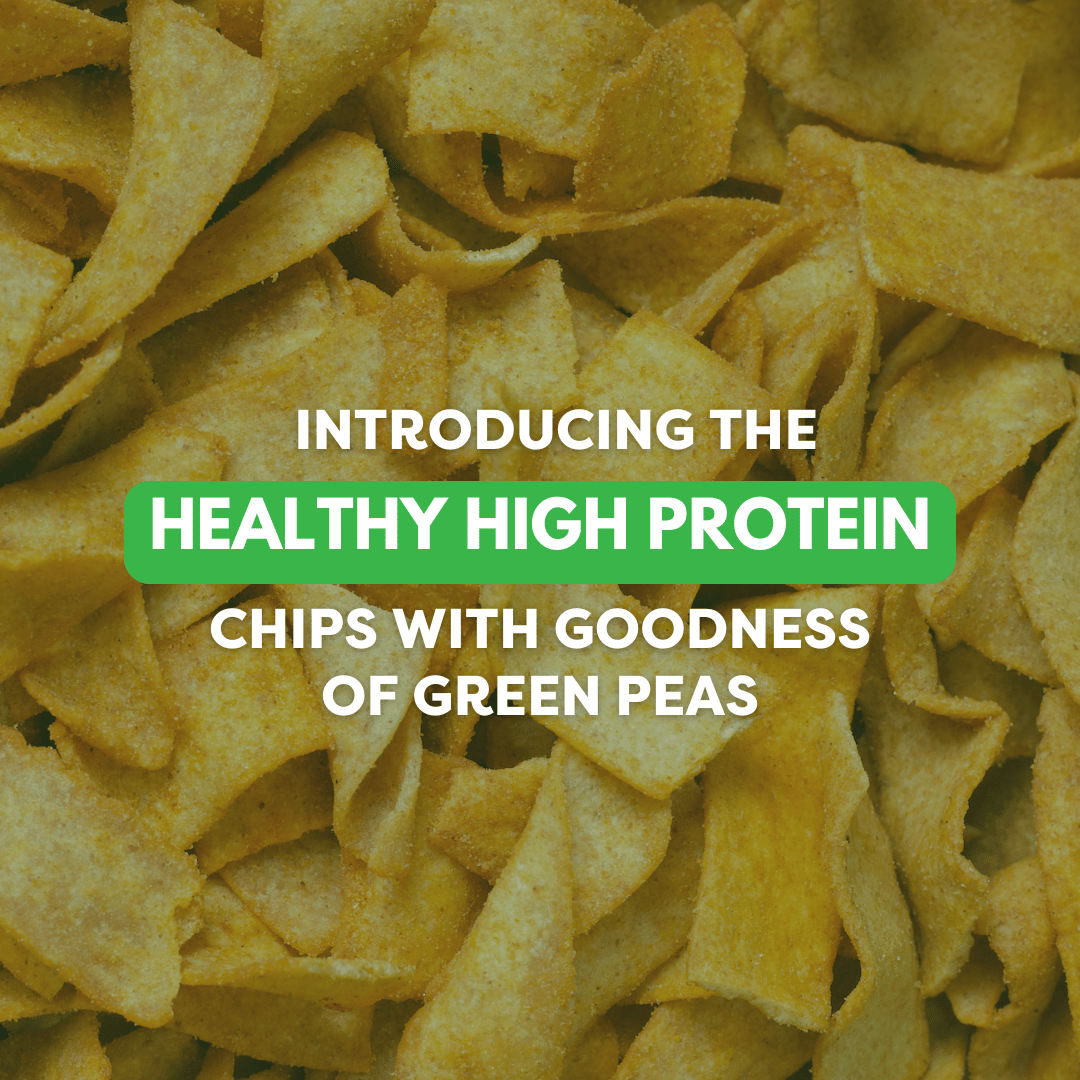 The Healthy High- Protein Green Pea Chips (Pudina Party)